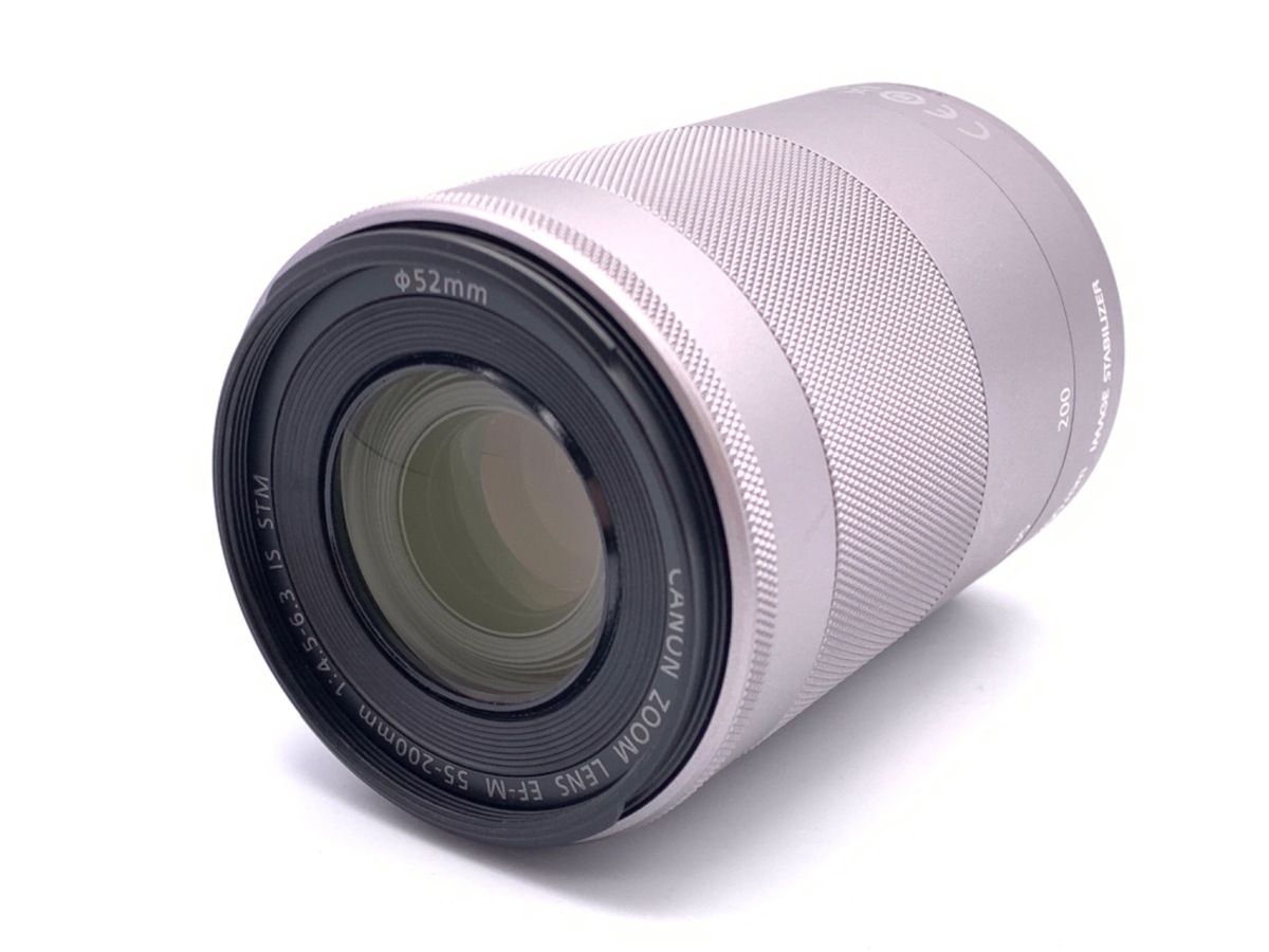 【中古】キヤノン EF-M55-200mm F4.5-6.3 IS STM シルバー