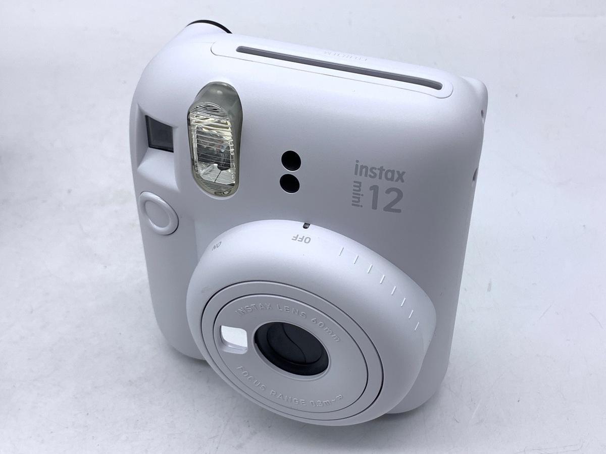 【中古】フジフイルム インスタントカメラ instax mini 12 「チェキ」 クレイホワイト