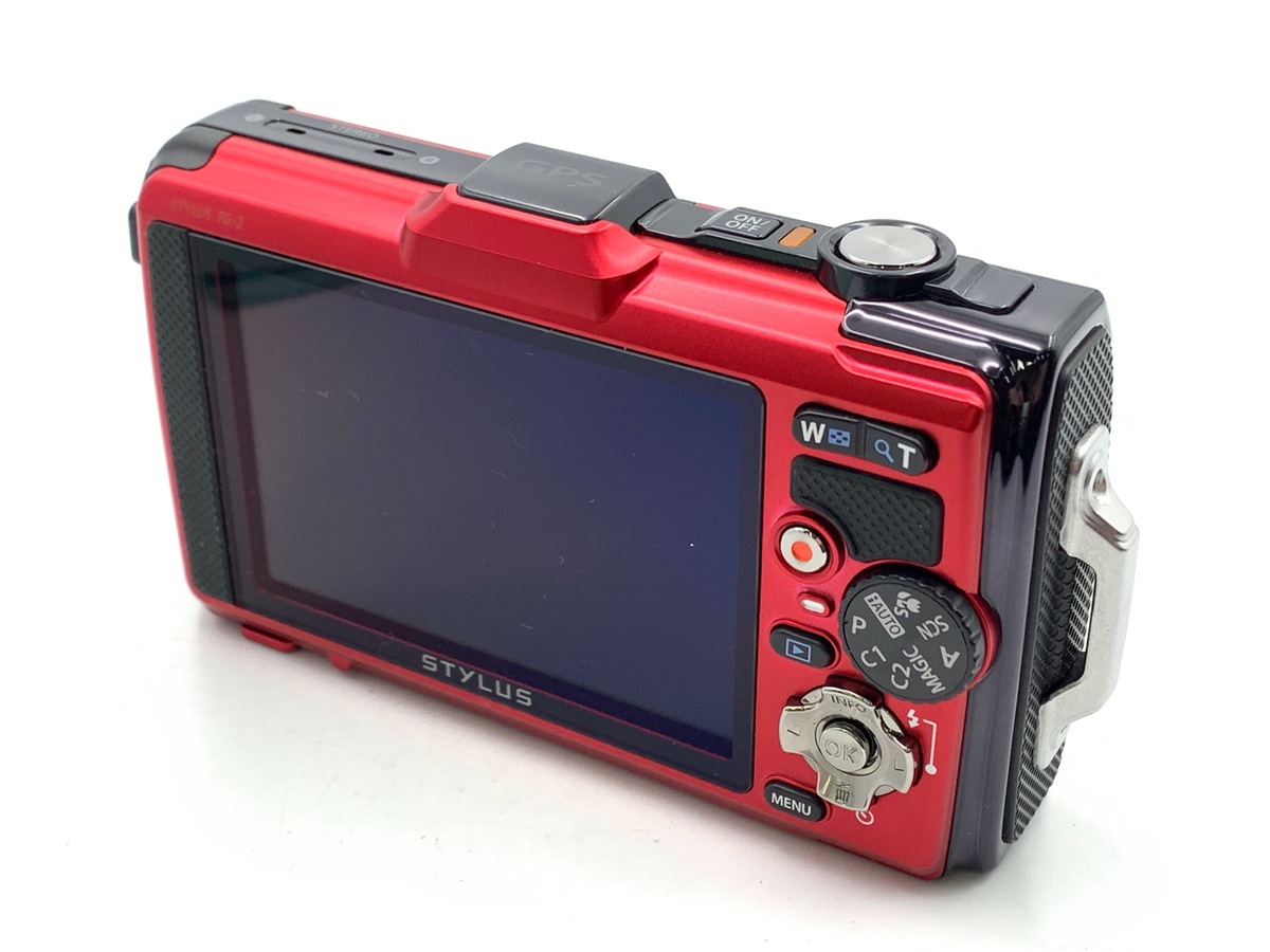 中古：C(やや難あり)】オリンパス STYLUS TG-2 Tough RED レッド