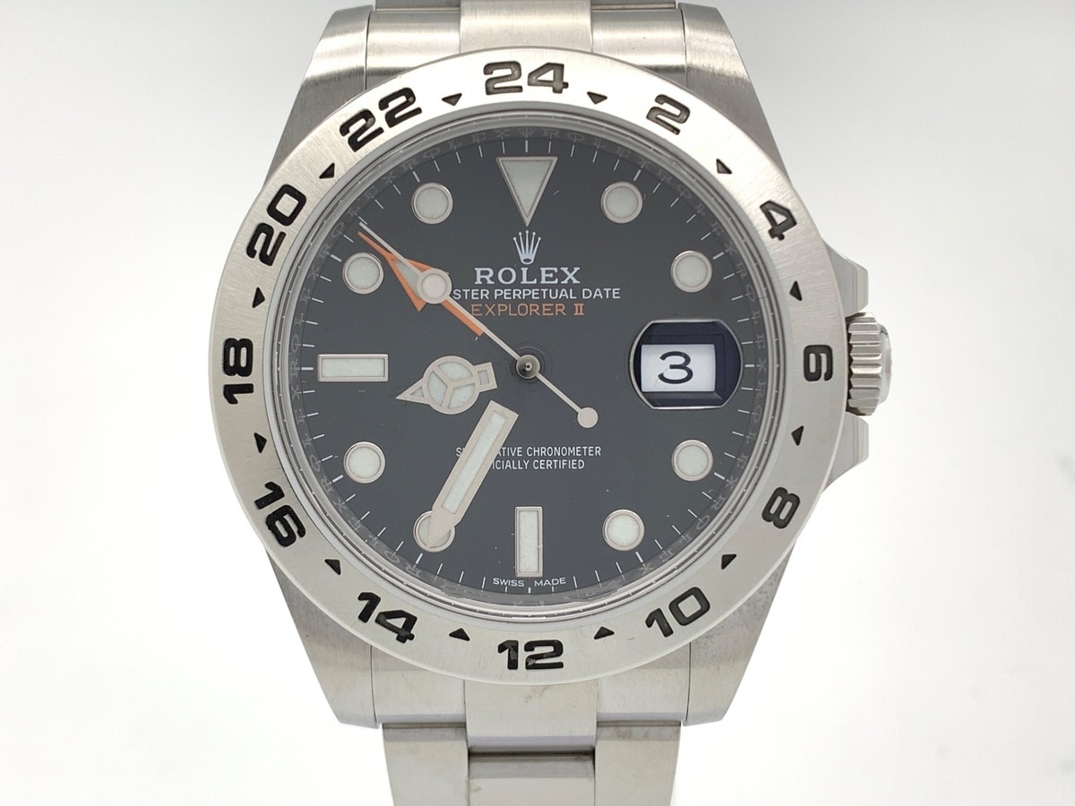 ロレックス(ROLEX) エクスプローラーII ブラック 216570 ステンレススティール