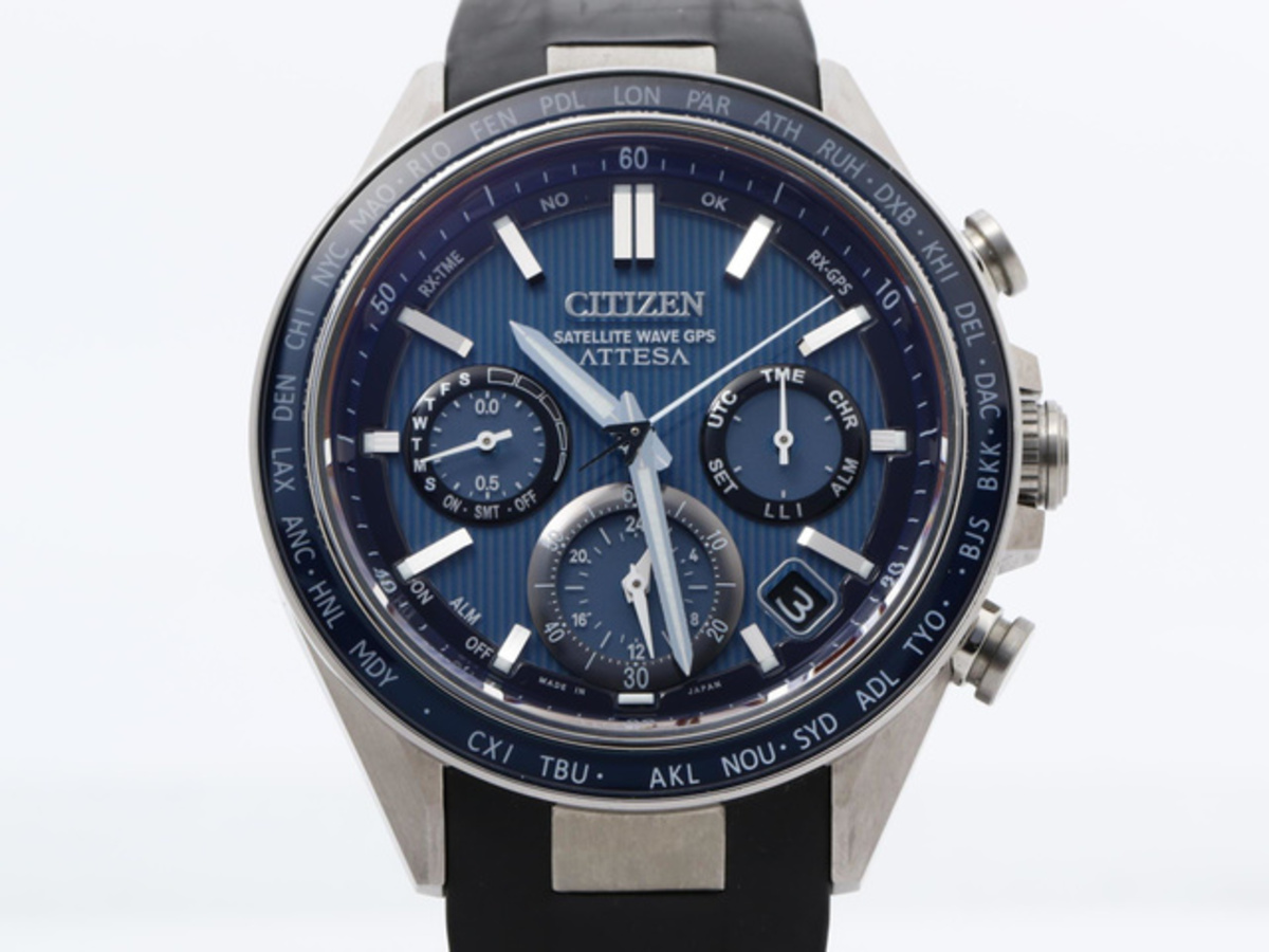 中古】シチズン アテッサ アクトライン ブルー CC4050-18L/F950