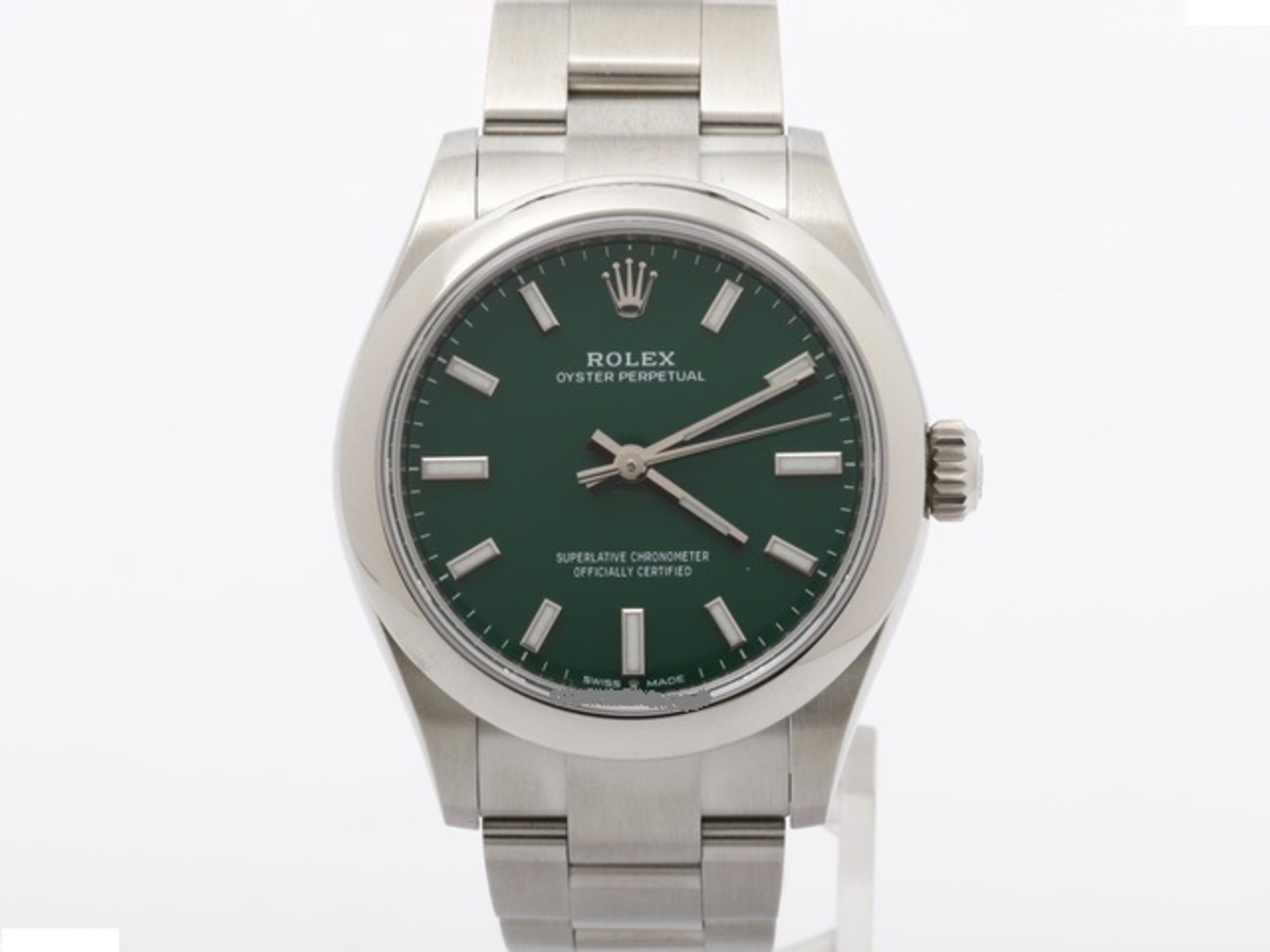 ロレックス(ROLEX) オイスターパーペチュアル 31 グリーン 277200 ステンレススティール オイスターブレス