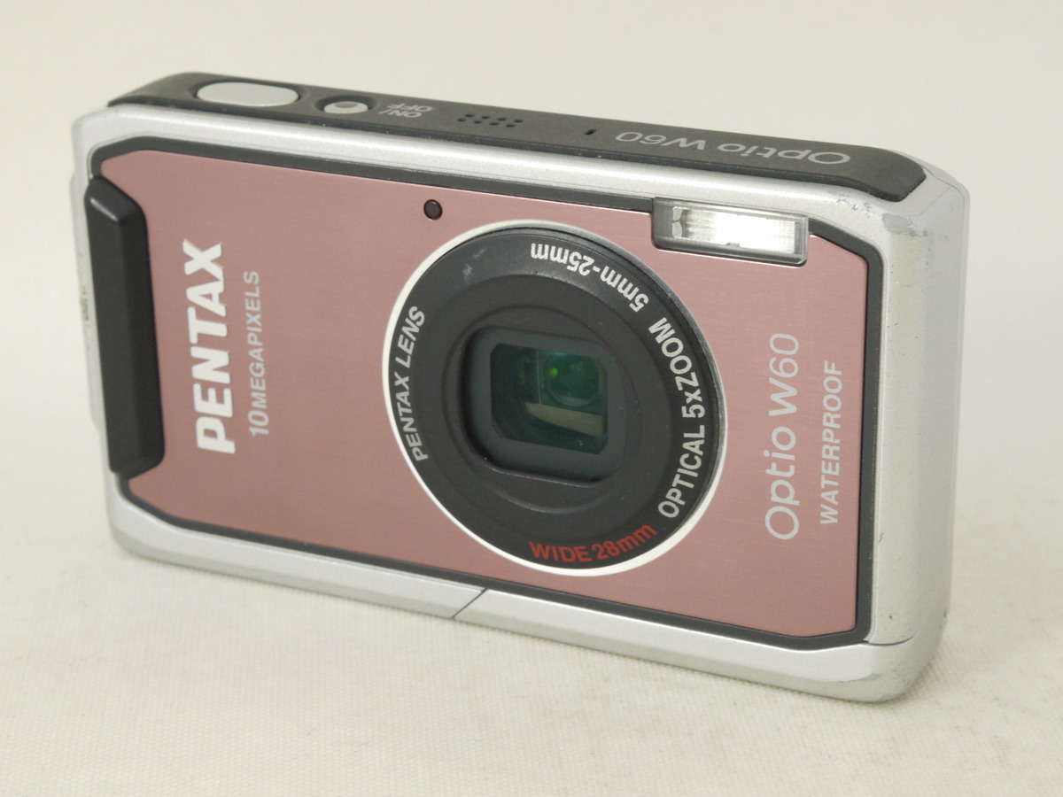 中古：C(やや難あり)】ペンタックス Optio W60 コーラルピンク