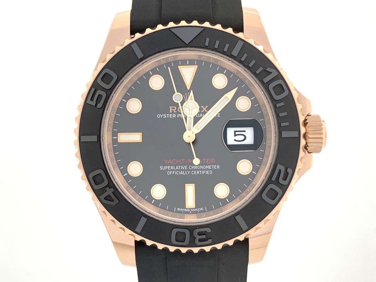 ロレックス(ROLEX) ヨットマスター ブラック 116655 ローズゴールド