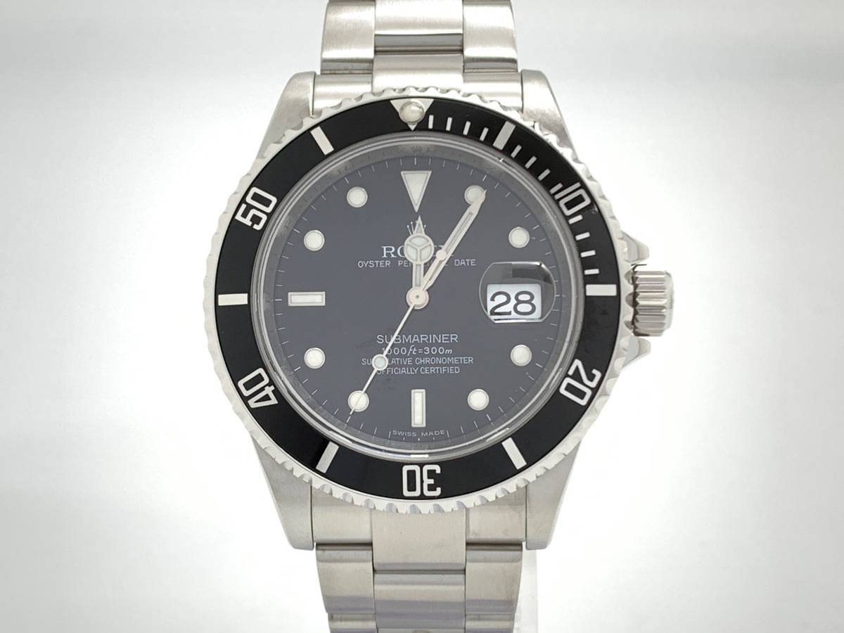 ロレックス(ROLEX) サブマリーナー デイト ブラック 16610 ステンレススティール クロノメーター表記