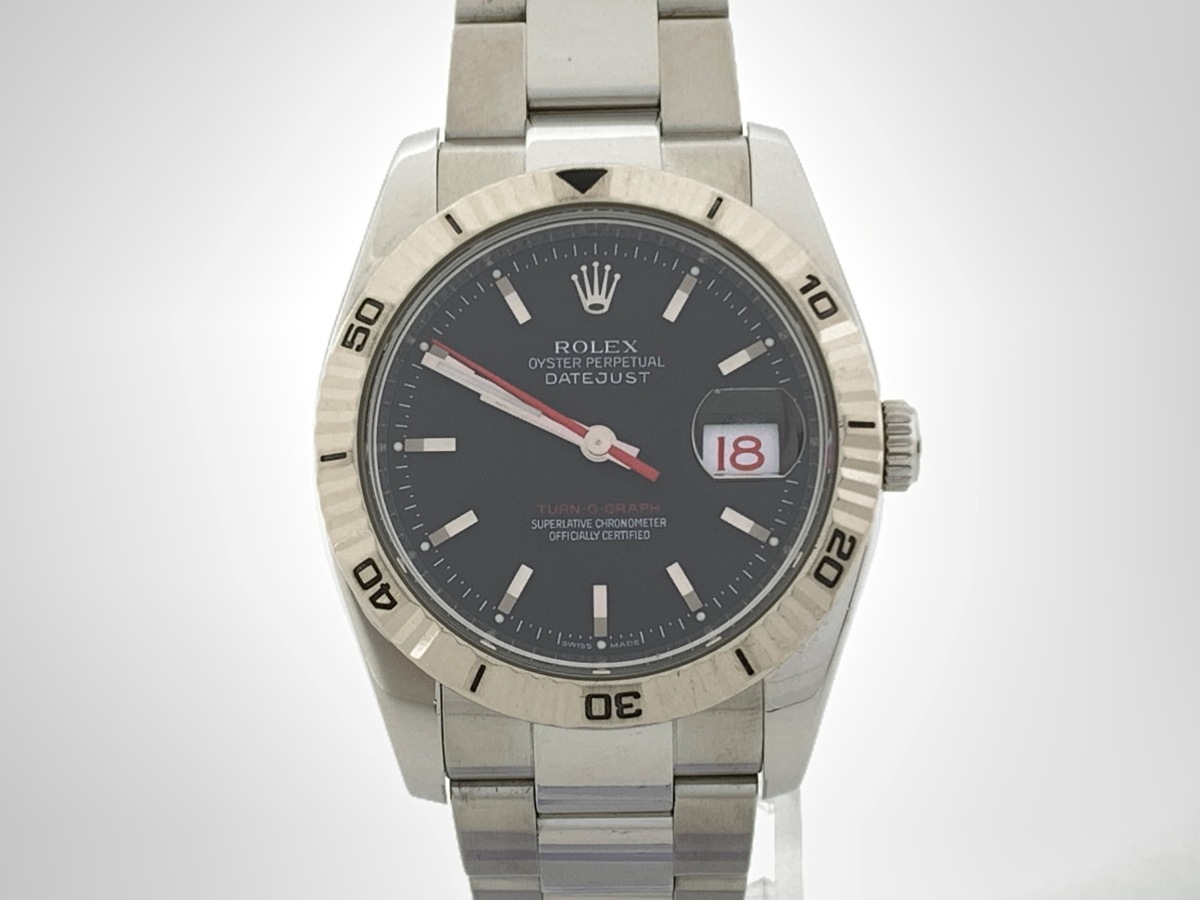 ロレックス(ROLEX) デイトジャスト ターノグラフ ブラック 116264 ステンレススティール/ホワイトゴールド オイスターブレス