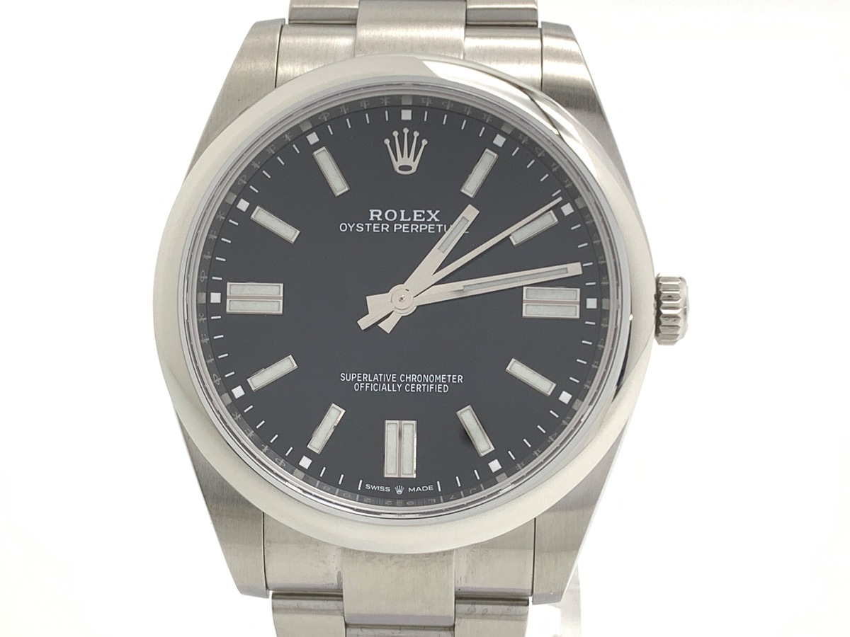 ロレックス(ROLEX) オイスターパーペチュアル 41 ブラック 124300 ステンレススティール オイスターブレス