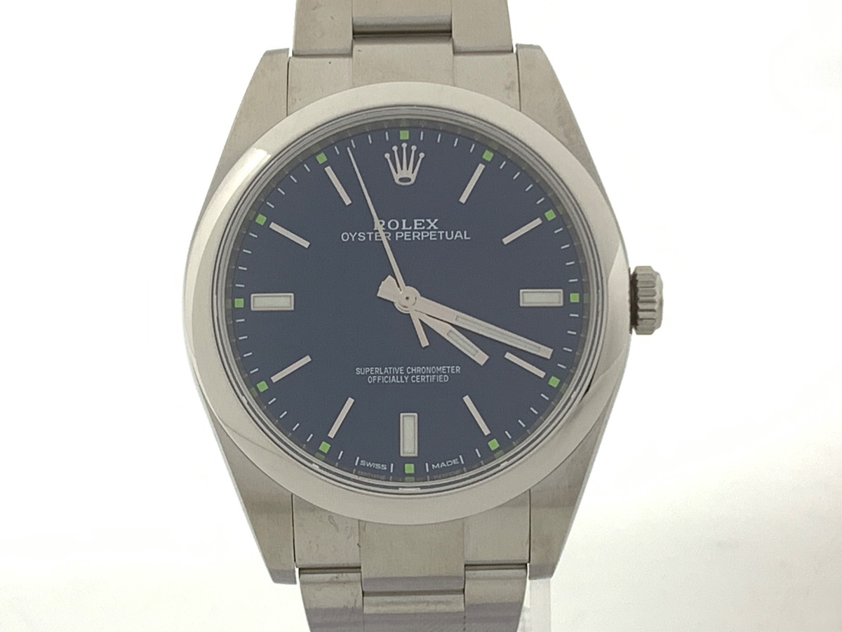 ロレックス(ROLEX) オイスターパーペチュアル 39 ブルー 114300 ステンレススティール オイスターブレス