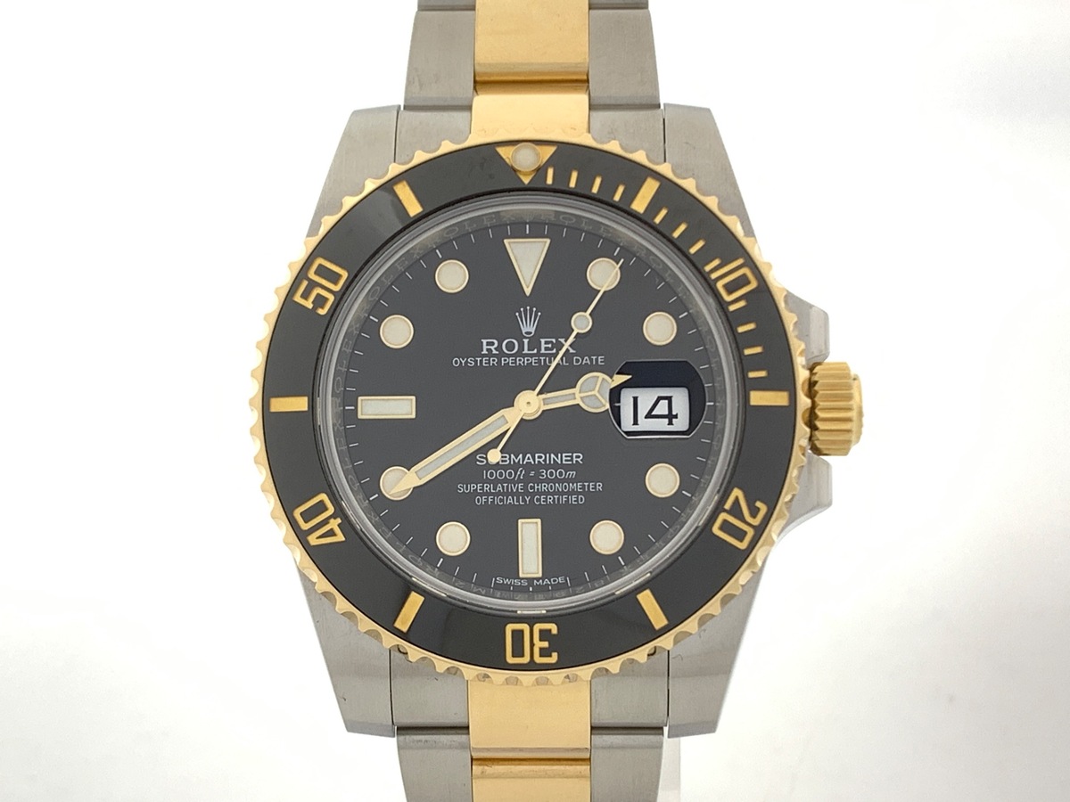 ロレックス(ROLEX) サブマリーナー デイト ブラック 116613LN ステンレススティール/イエローゴールド