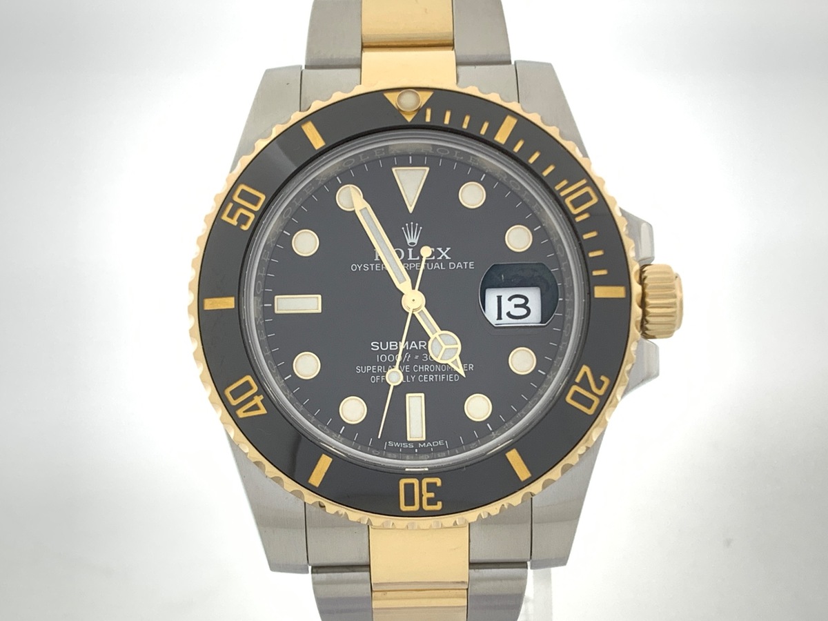 ロレックス(ROLEX) サブマリーナー デイト ブラック 116613LN ステンレススティール/イエローゴールド