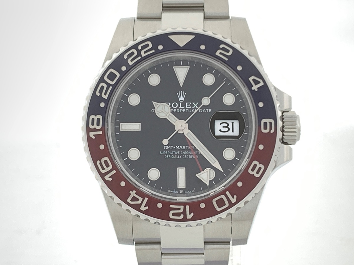 ロレックス(ROLEX) GMTマスターII ブラック 126710BLRO ステンレススティール ブルー/レッドベゼル オイスターブレス