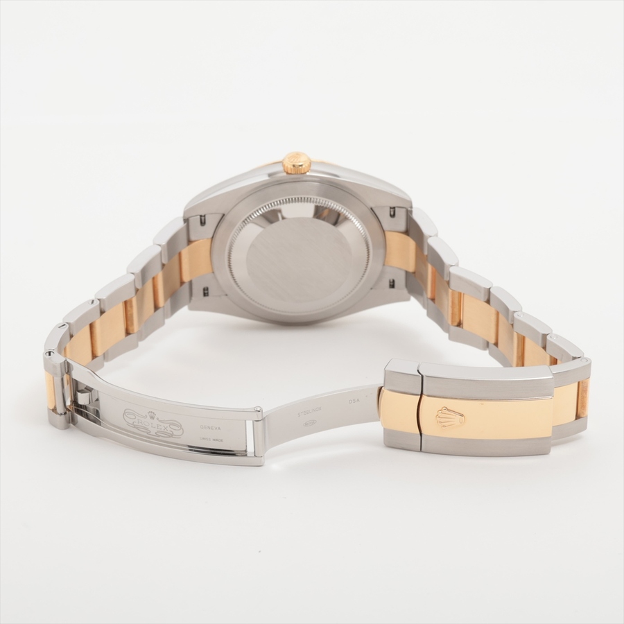 ロレックス(ROLEX) デイトジャスト 41 ブラック 126333G ステンレススティール/イエローゴールド 10Pダイヤ オイスターブレス