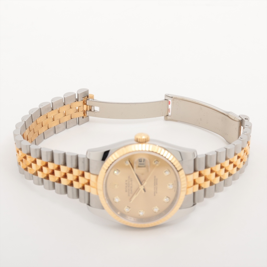 ロレックス(ROLEX) デイトジャスト 36 シャンパン [ゴールド系] 116233G ステンレススティール/イエローゴールド 10Pダイヤ ジュビリーブレス
