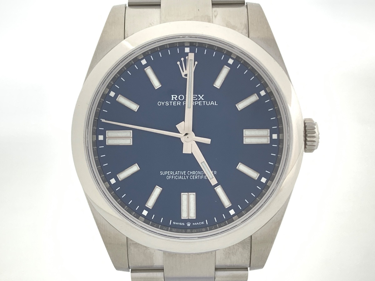 ロレックス(ROLEX) オイスターパーペチュアル 41 ブライトブルー 124300 ステンレススティール オイスターブレス