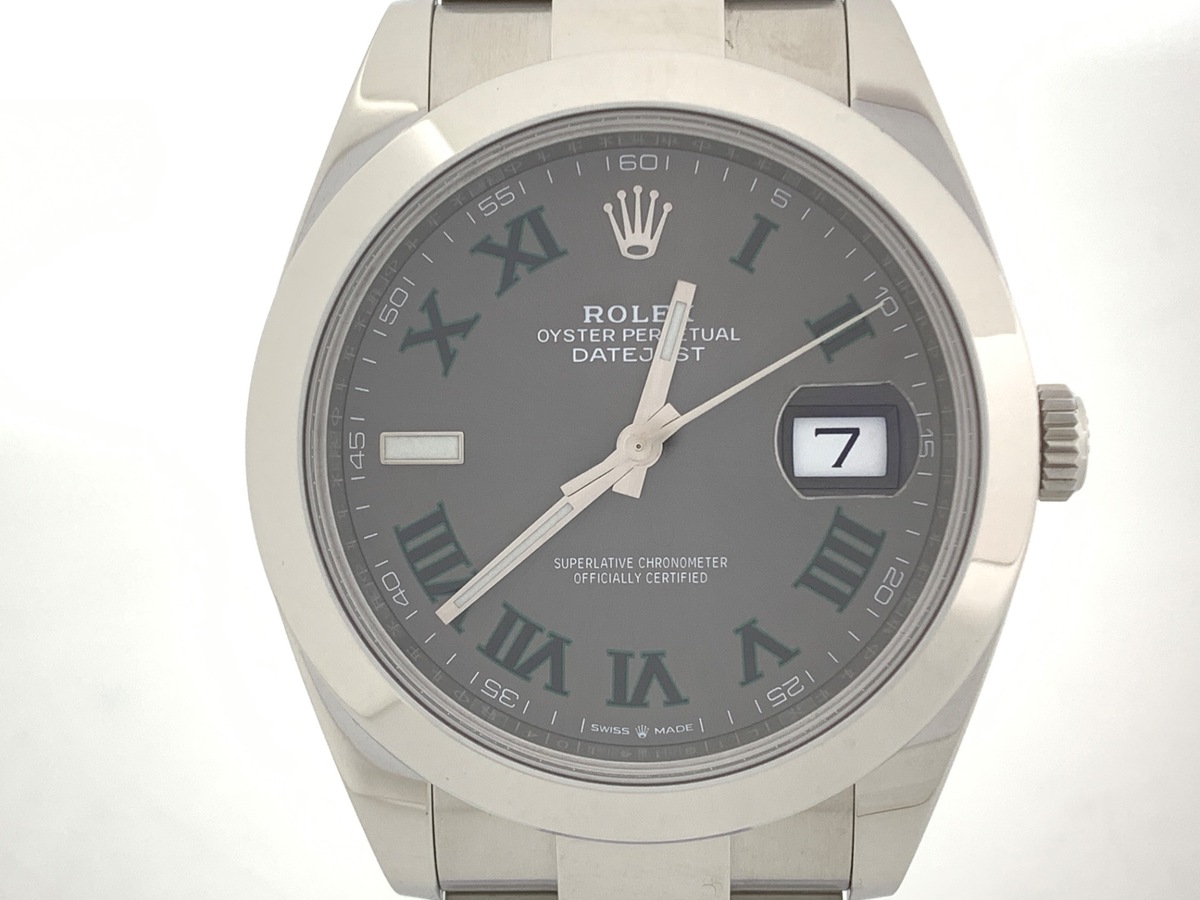 ロレックス(ROLEX) デイトジャスト 41 126300 スレート ローマ ステンレススティール オイスターブレス
