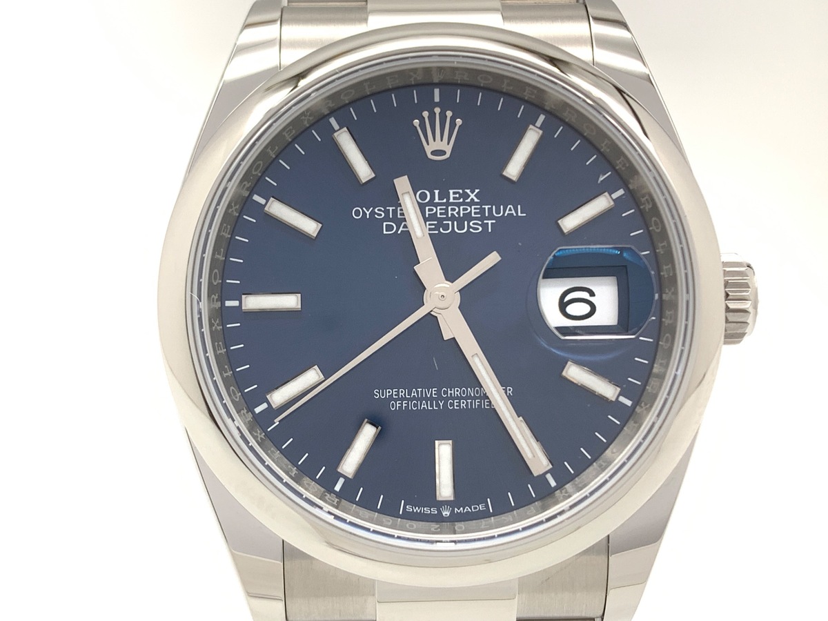 ロレックス(ROLEX) デイトジャスト 36 ブルー 126200 ステンレススティール オイスターブレス