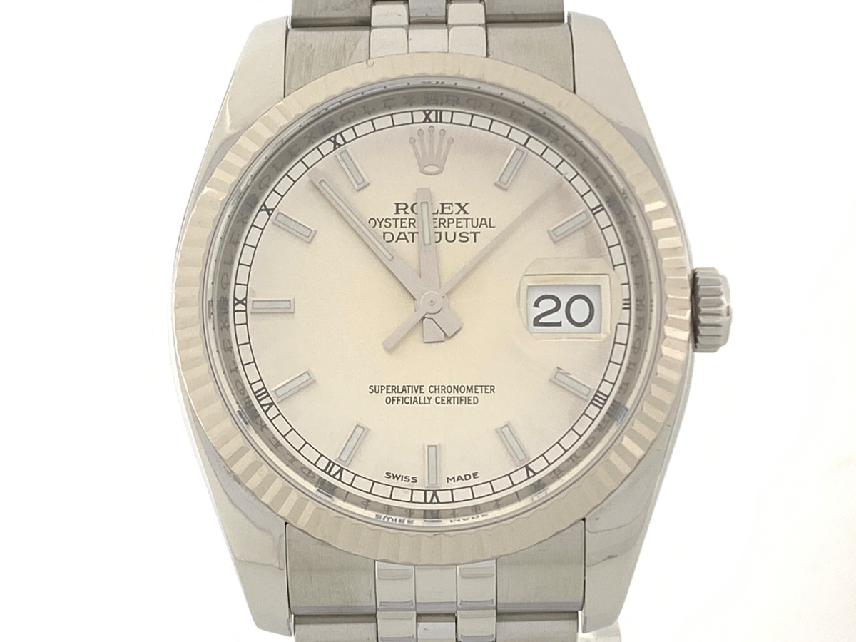 中古：B(並品)】ロレックス(ROLEX) デイトジャスト 36 シルバー 116234
