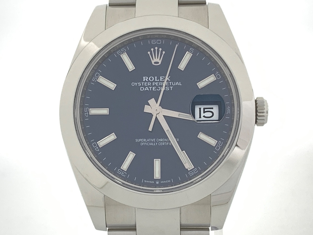 ロレックス(ROLEX) デイトジャスト 41 ブルー 126300 ステンレス