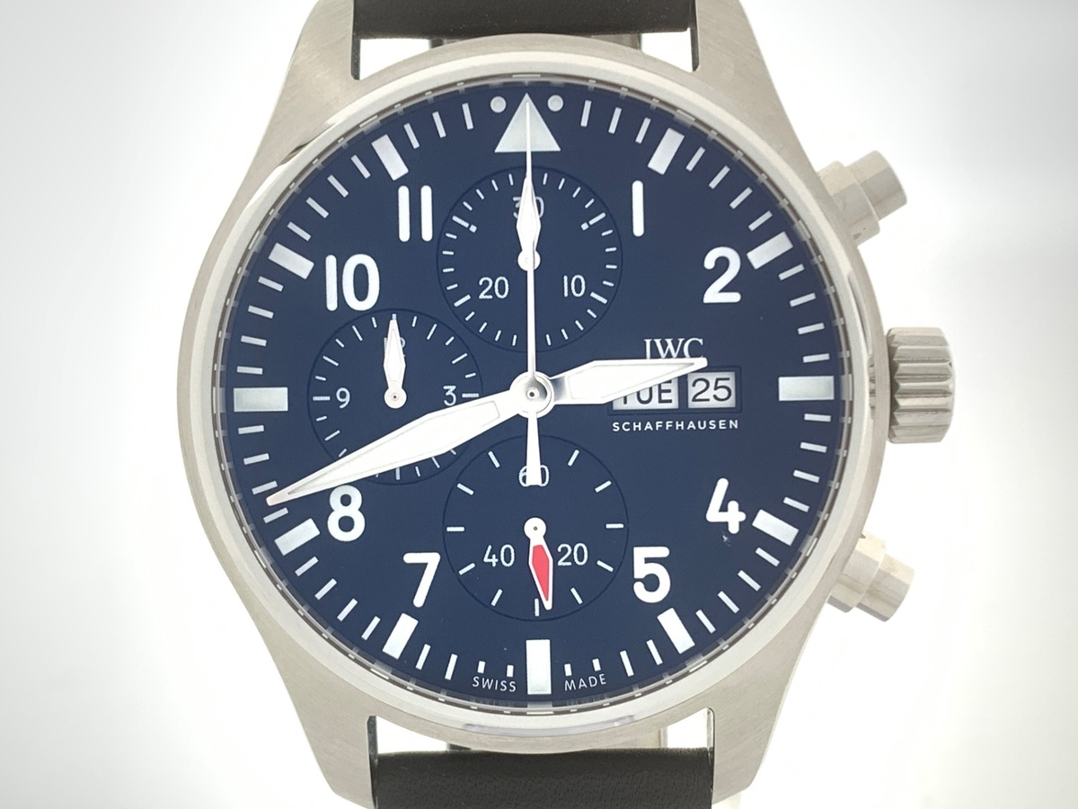 IWC パイロットウォッチ クロノグラフ ブラック IW378001 ステンレススティール