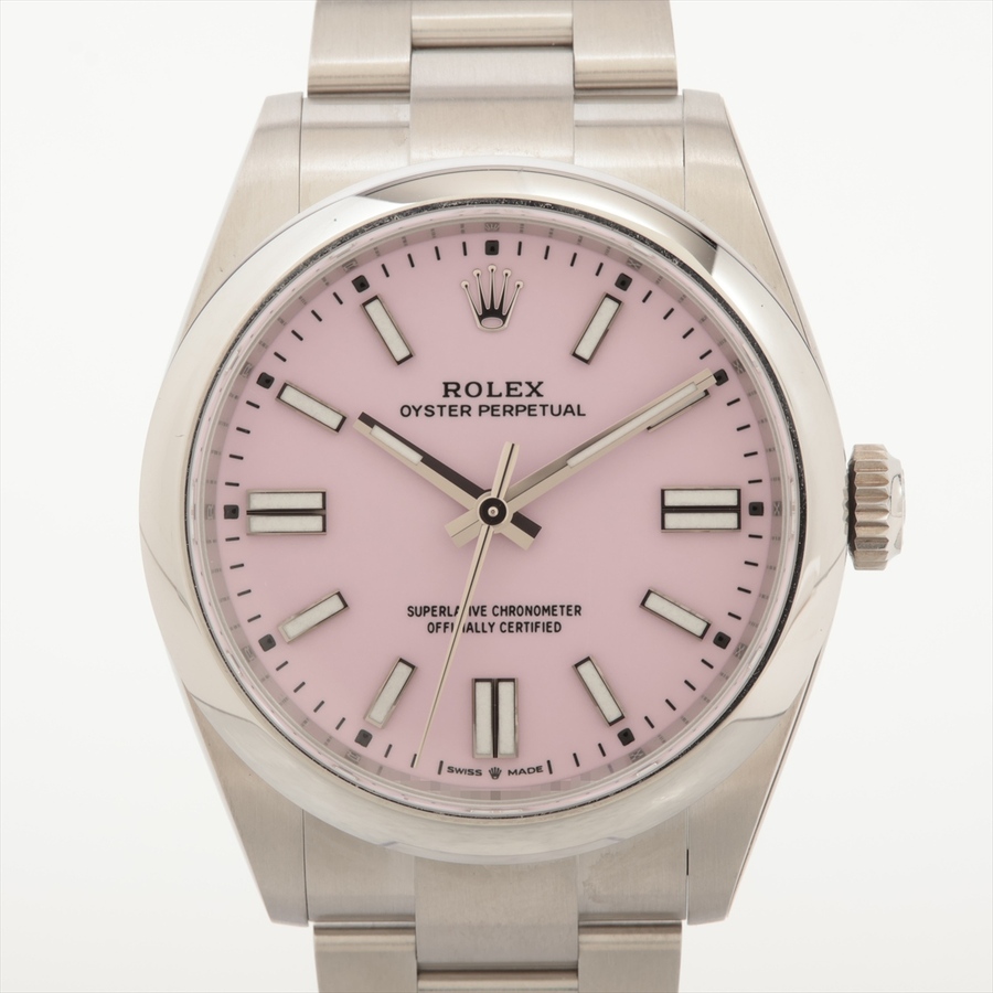 ロレックス(ROLEX) オイスターパーペチュアル 41 キャンディピンク 134300 ステンレススティール オイスターブレス