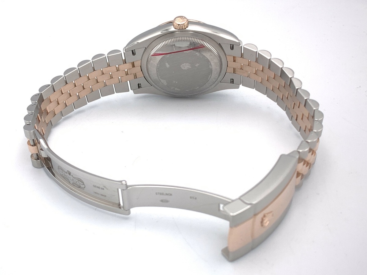 ロレックス(ROLEX) デイトジャスト 36 ブラック 126231G ステンレススティール/ローズゴールド 10Pダイヤ ジュビリーブレス