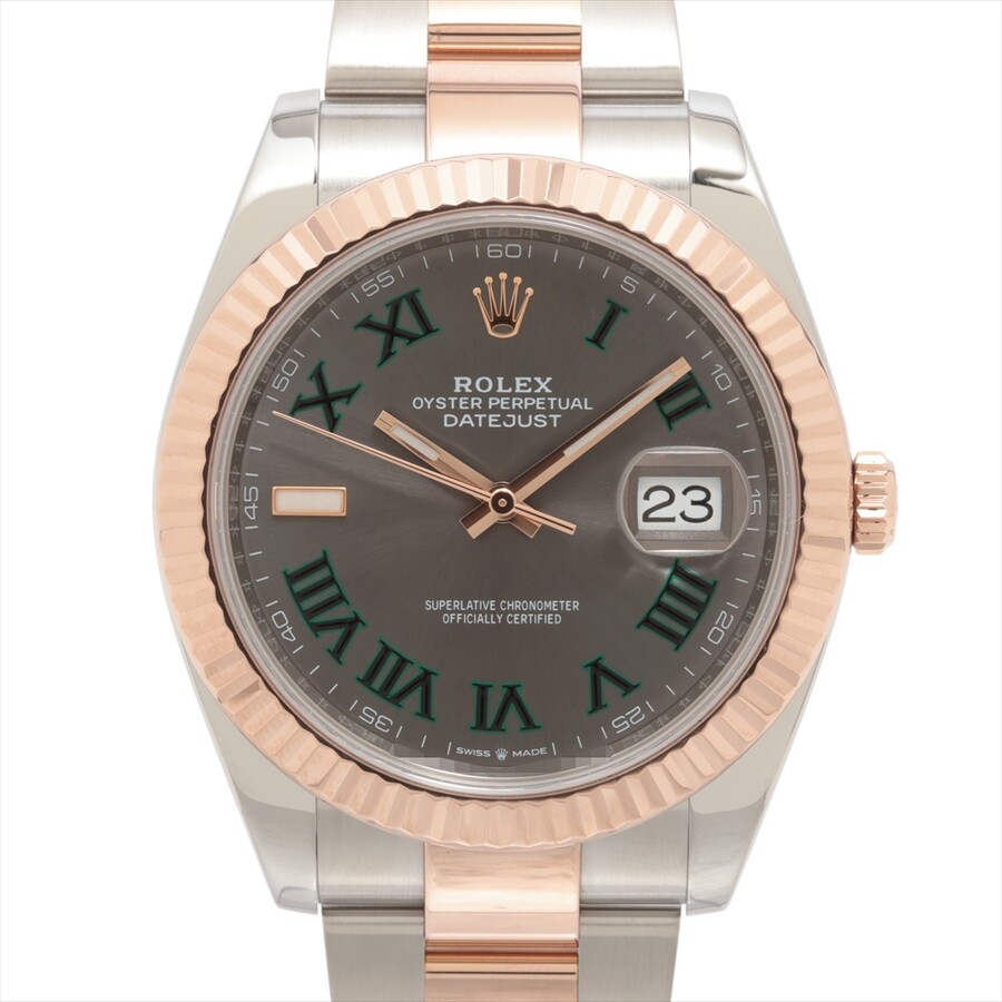ロレックス(ROLEX) デイトジャスト 41 126331 スレート ステンレススティール/ローズゴールド ローマ オイスターブレス