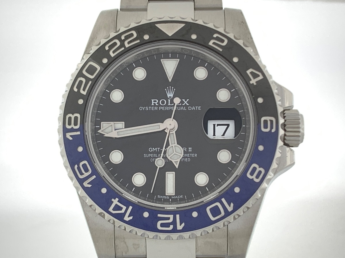 ロレックス(ROLEX) GMTマスターII ブラック 116710BLNR ステンレススティール ブラック/ブルーベゼル