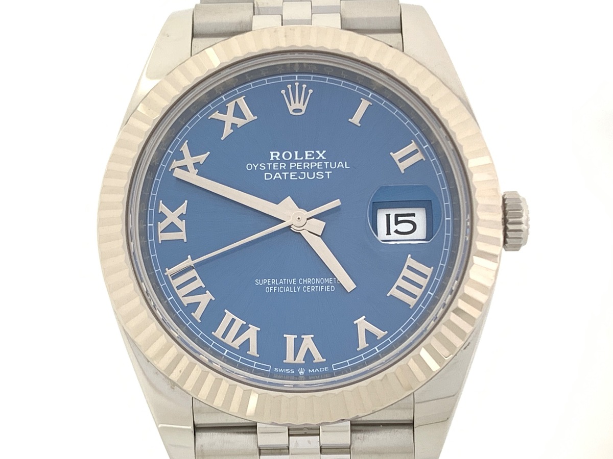 ロレックス(ROLEX) デイトジャスト 41 ブルー 126334 ステンレス/ホワイトゴールド ローマ ジュビリー