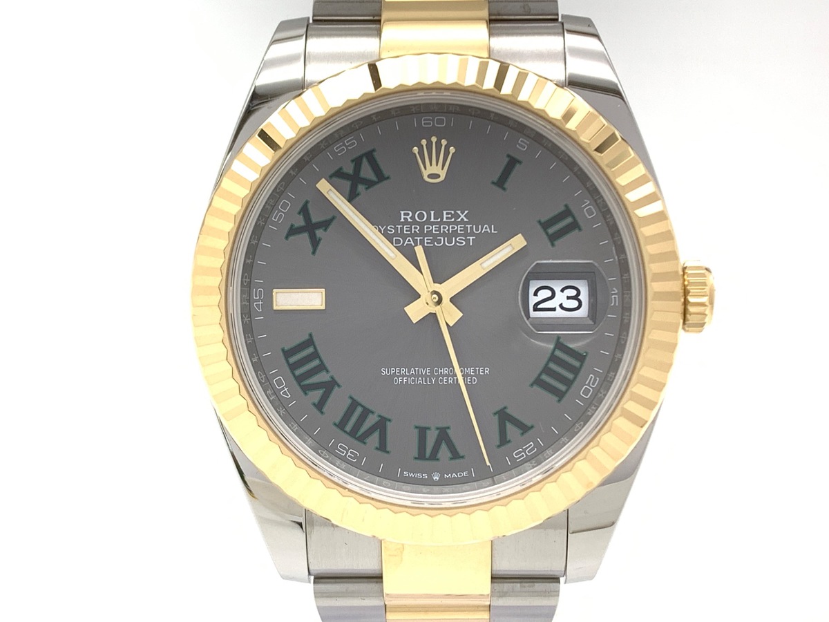 �����b�N�X(ROLEX) �f�C�g�W���X�g 41 �O���[ 126333 �X�e�����X/�C�G���[�S�[���h ���[�} �I�C�X�^�[