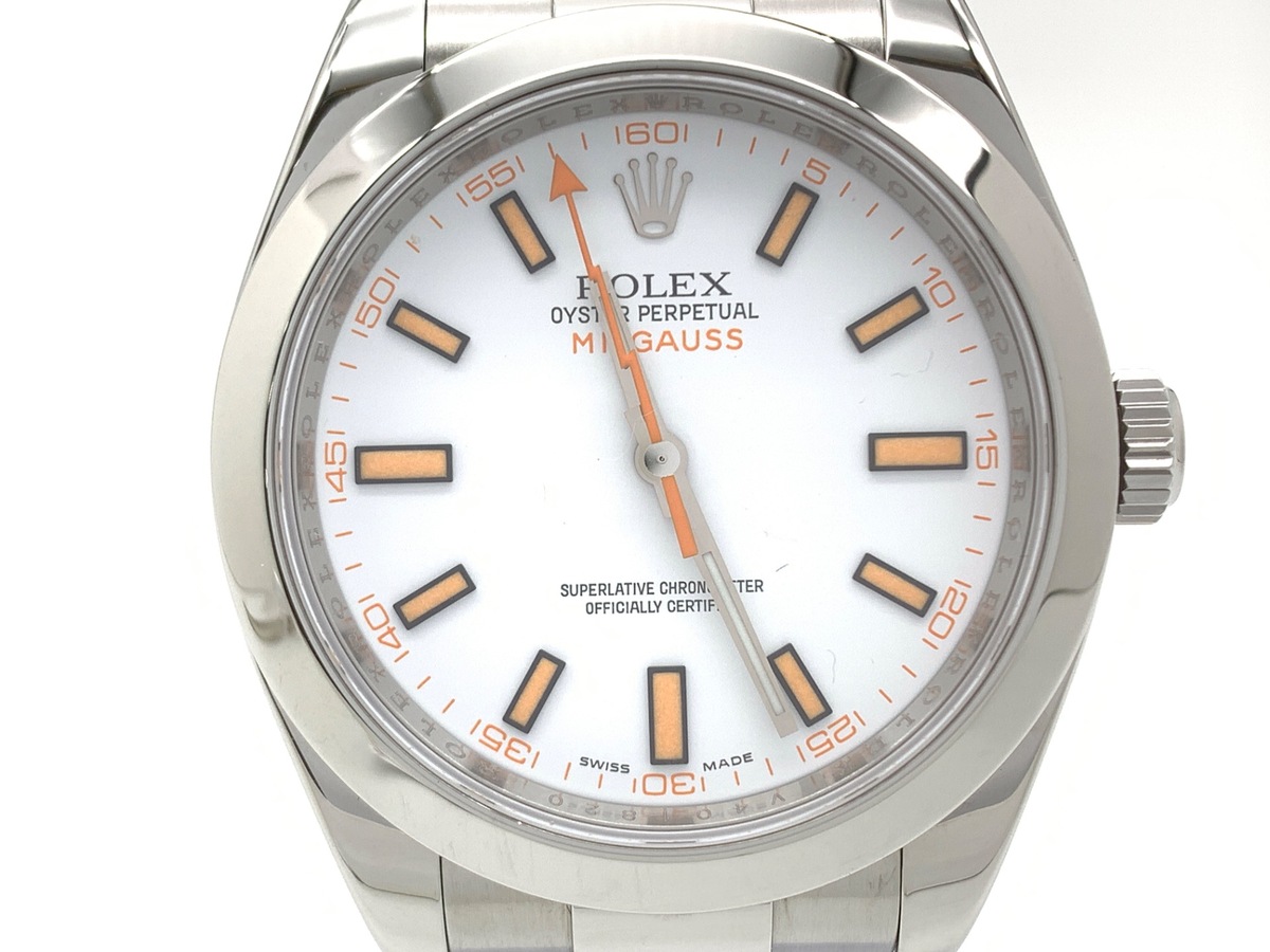 ロレックス(ROLEX) ミルガウス ホワイト 116400 ステンレススティール