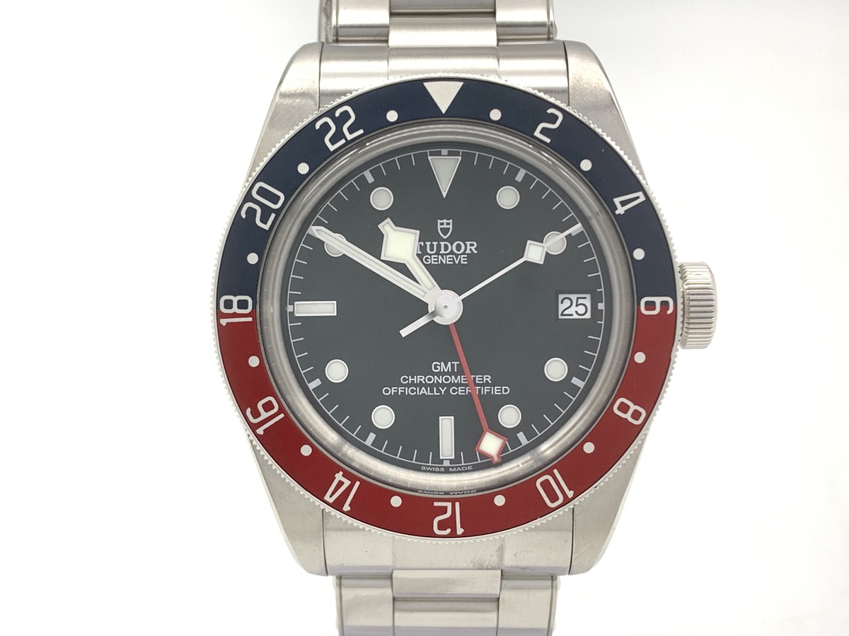 チューダー ブラックベイ GMT ブラック 79830RB ステンレススティール ブルー/レッドベゼル SSブレス