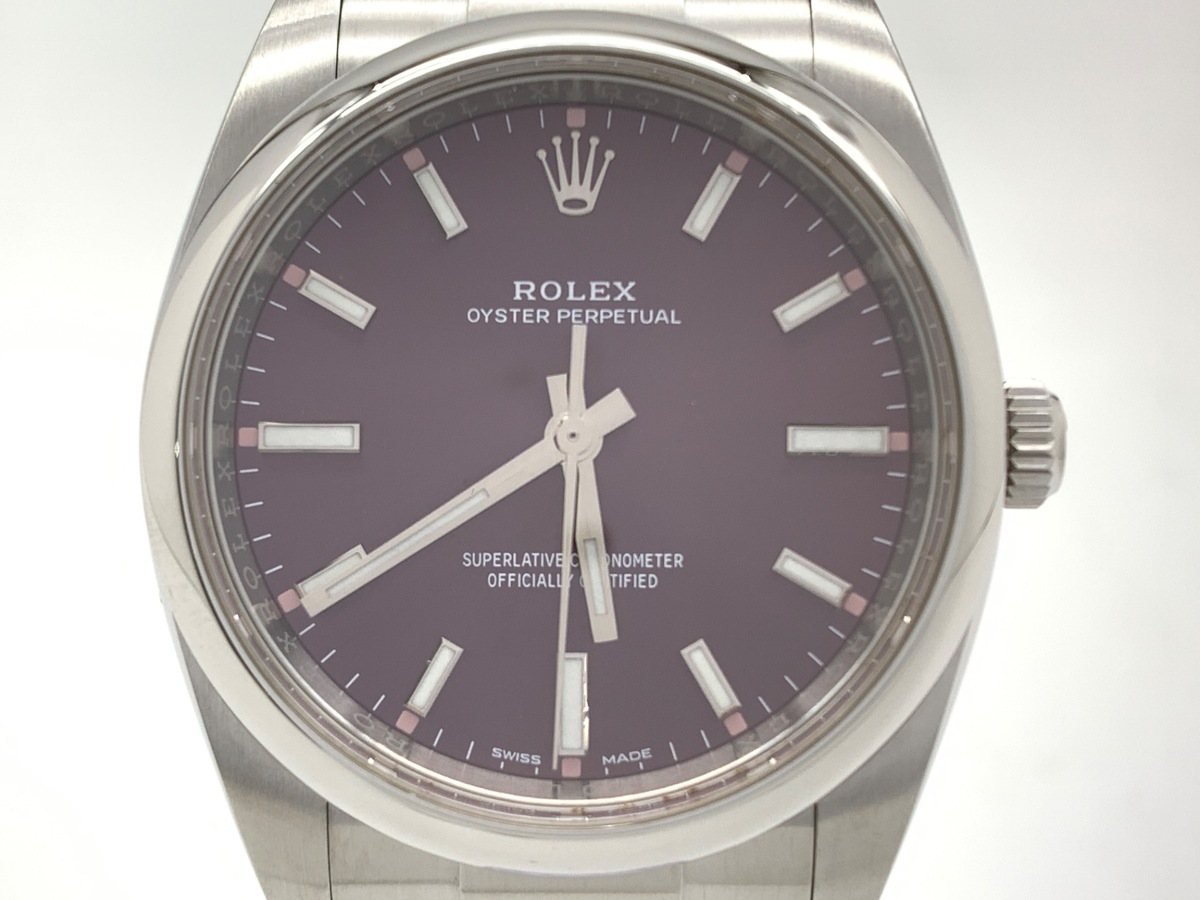 ロレックス(ROLEX) オイスターパーペチュアル 34 レッドグレープ 114200 ステンレススティール オイスターブレス