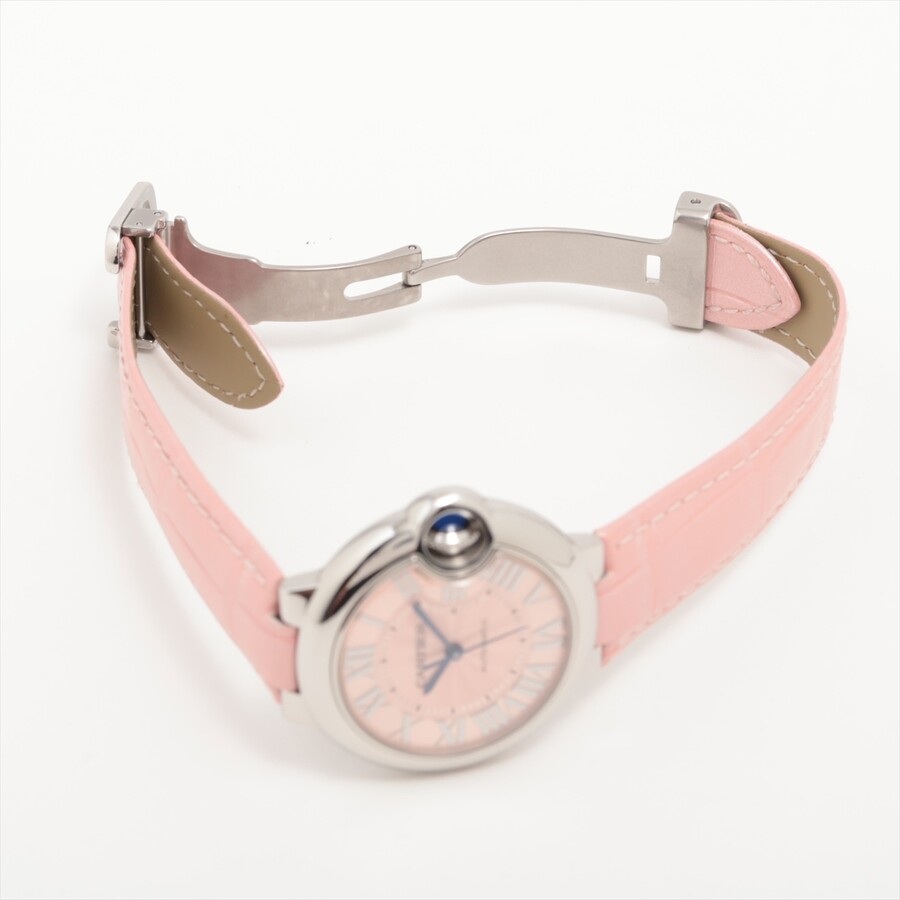 カルティエ バロンブルー 33mm ピンク WSBB0002 ステンレススティール