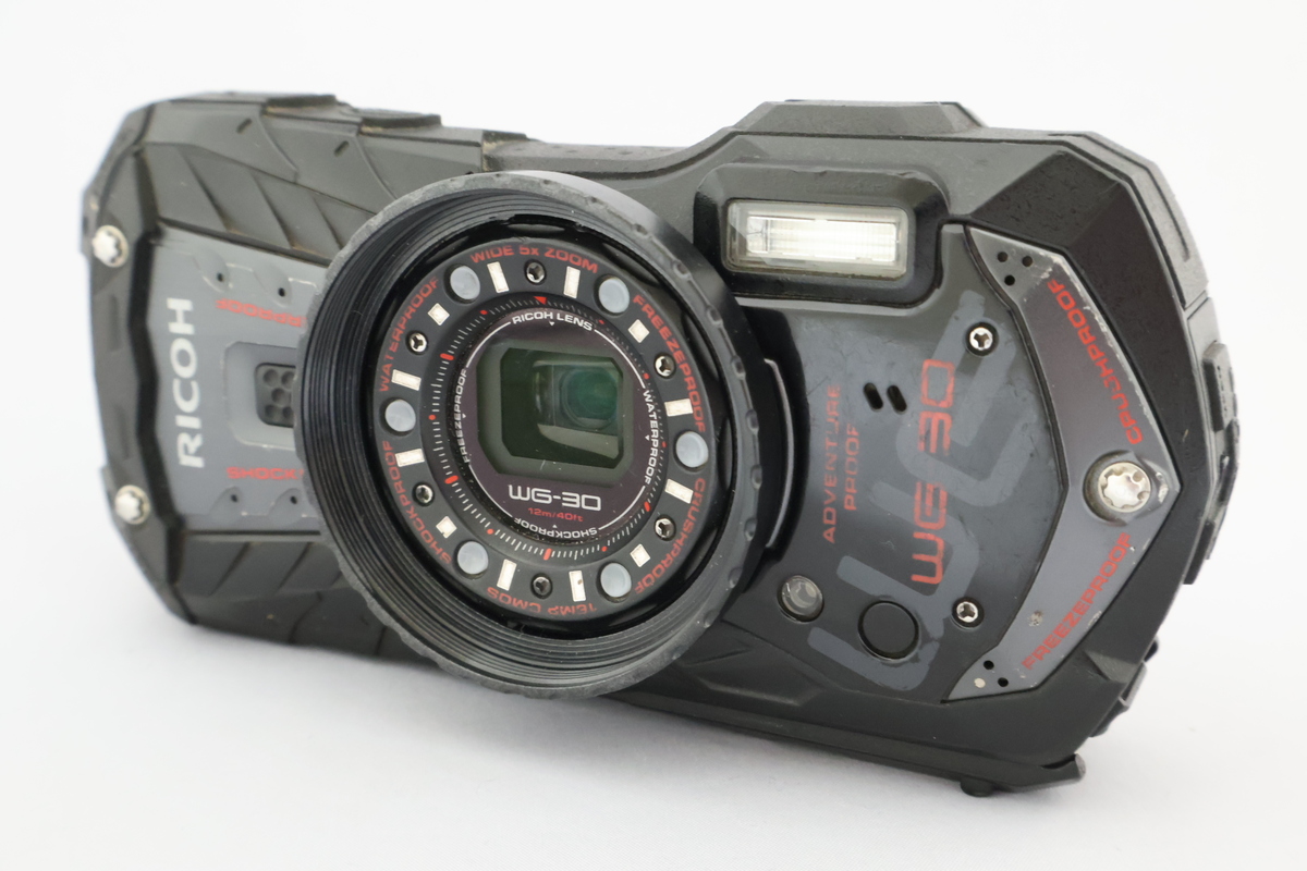 RICOH WG30エボニーBLACK良品 動作確認済 RICOH WG30エボニーBLACK良品