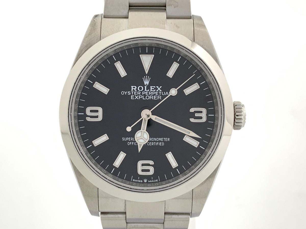 中古：A(美品)】ロレックス(ROLEX) エクスプローラーI ブラック 124270