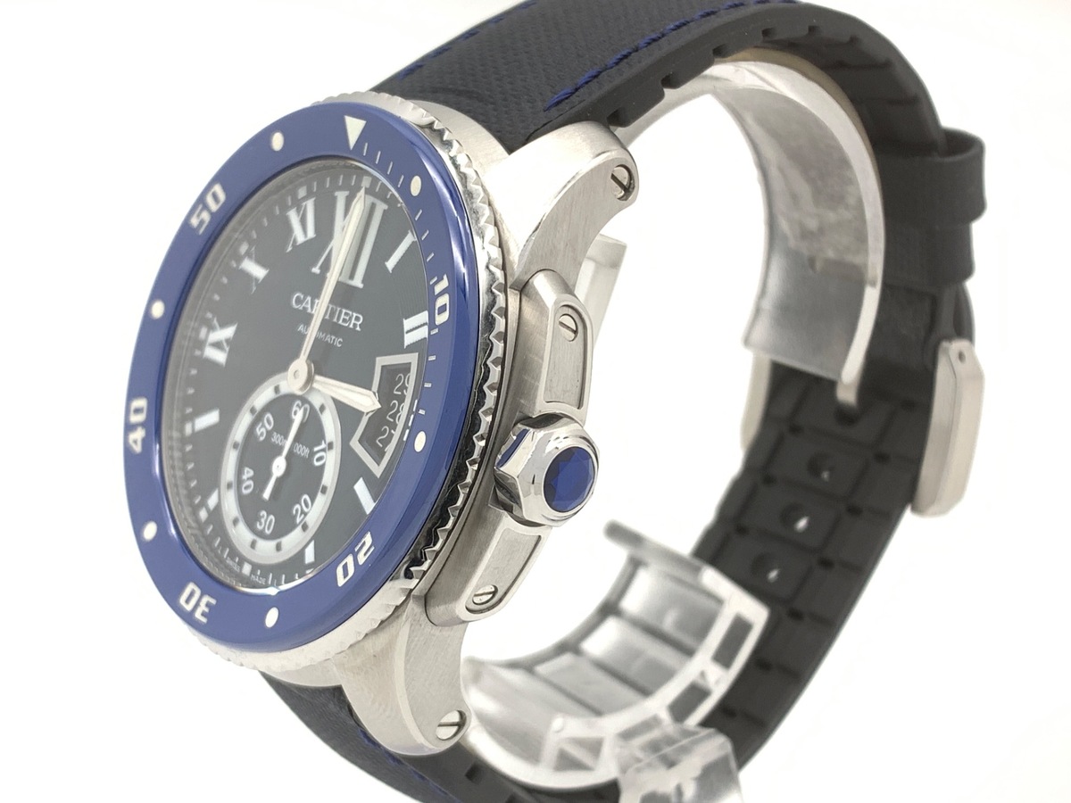カルティエ カリブルドゥカルティエ ダイバー ブルー WSCA0010 ステンレススティール