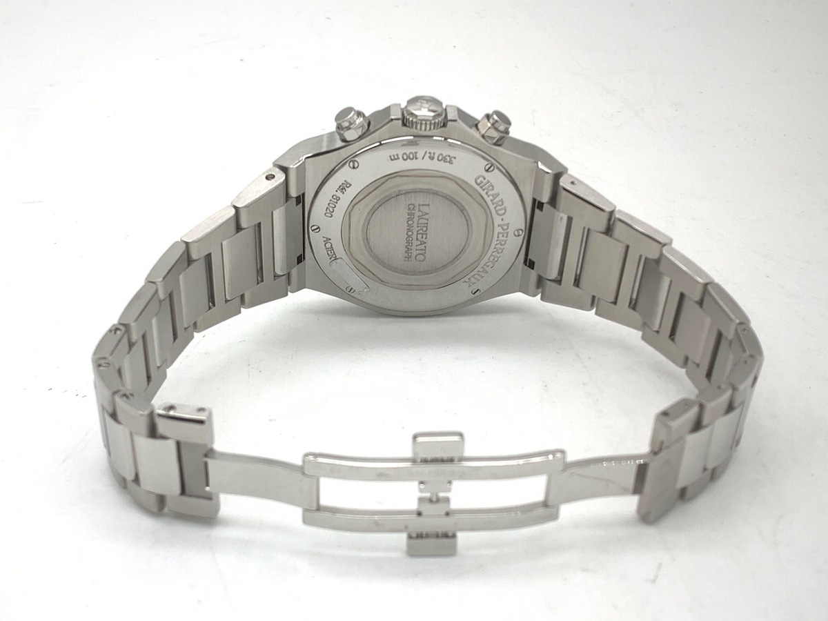 ジラール・ペルゴ ロレアート 42mm ブルー 81020-11-431-11A ステンレススティール クロノグラフ