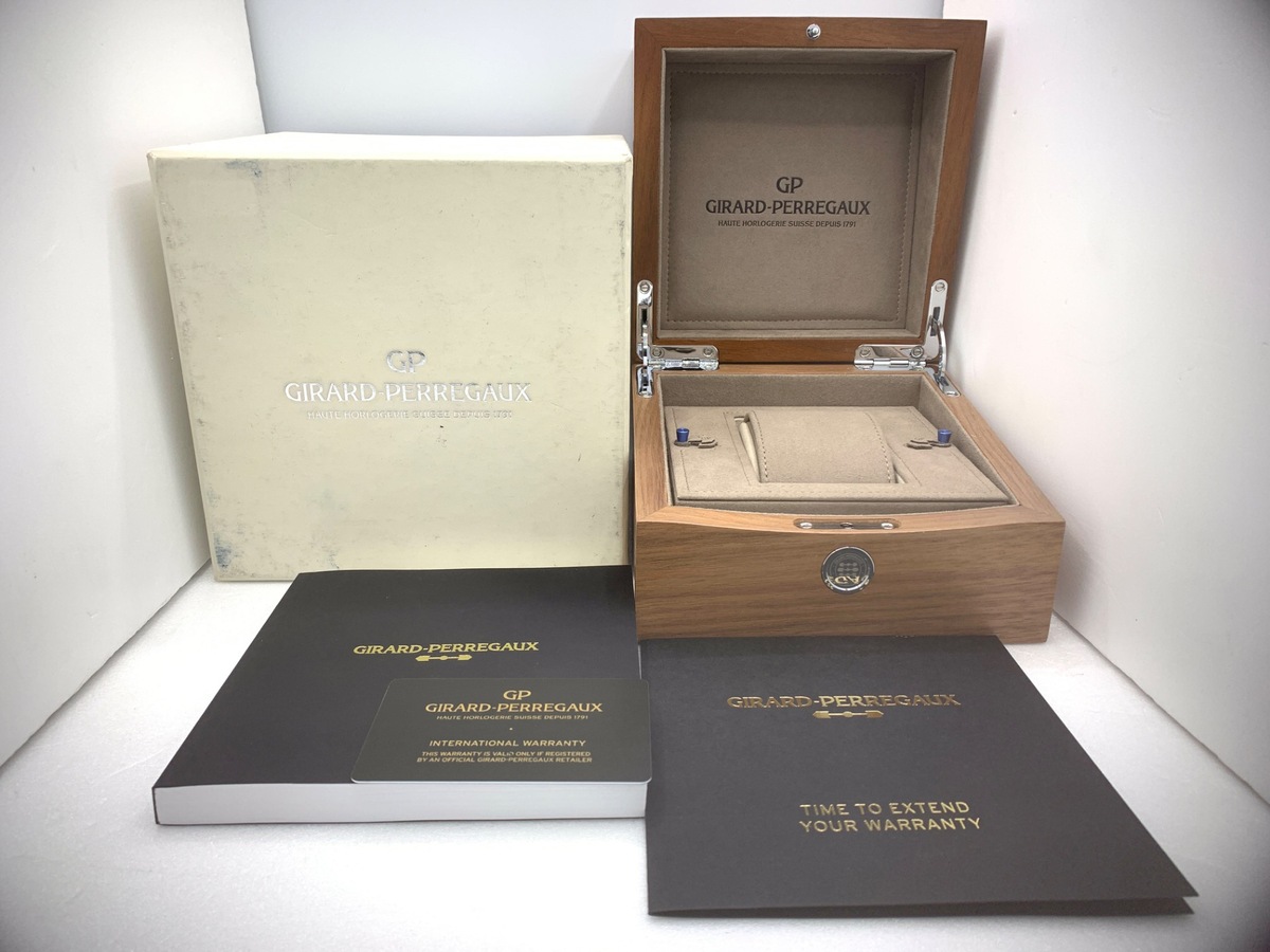 ジラール・ペルゴ ロレアート 42mm ブルー 81020-11-431-11A ステンレススティール クロノグラフ