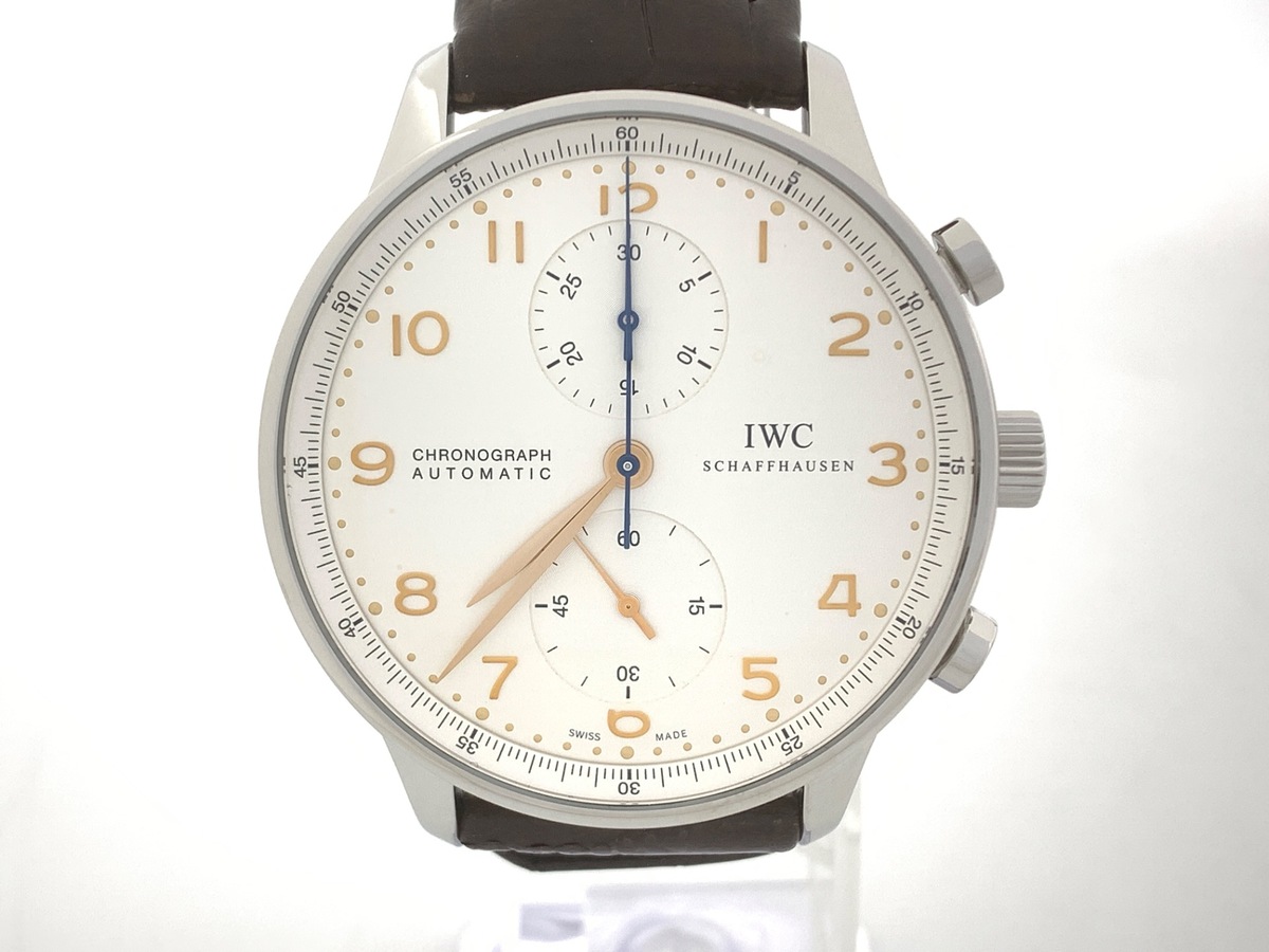 中古：B(並品)】IWC ポルトギーゼ クロノグラフ シルバー IW371445 