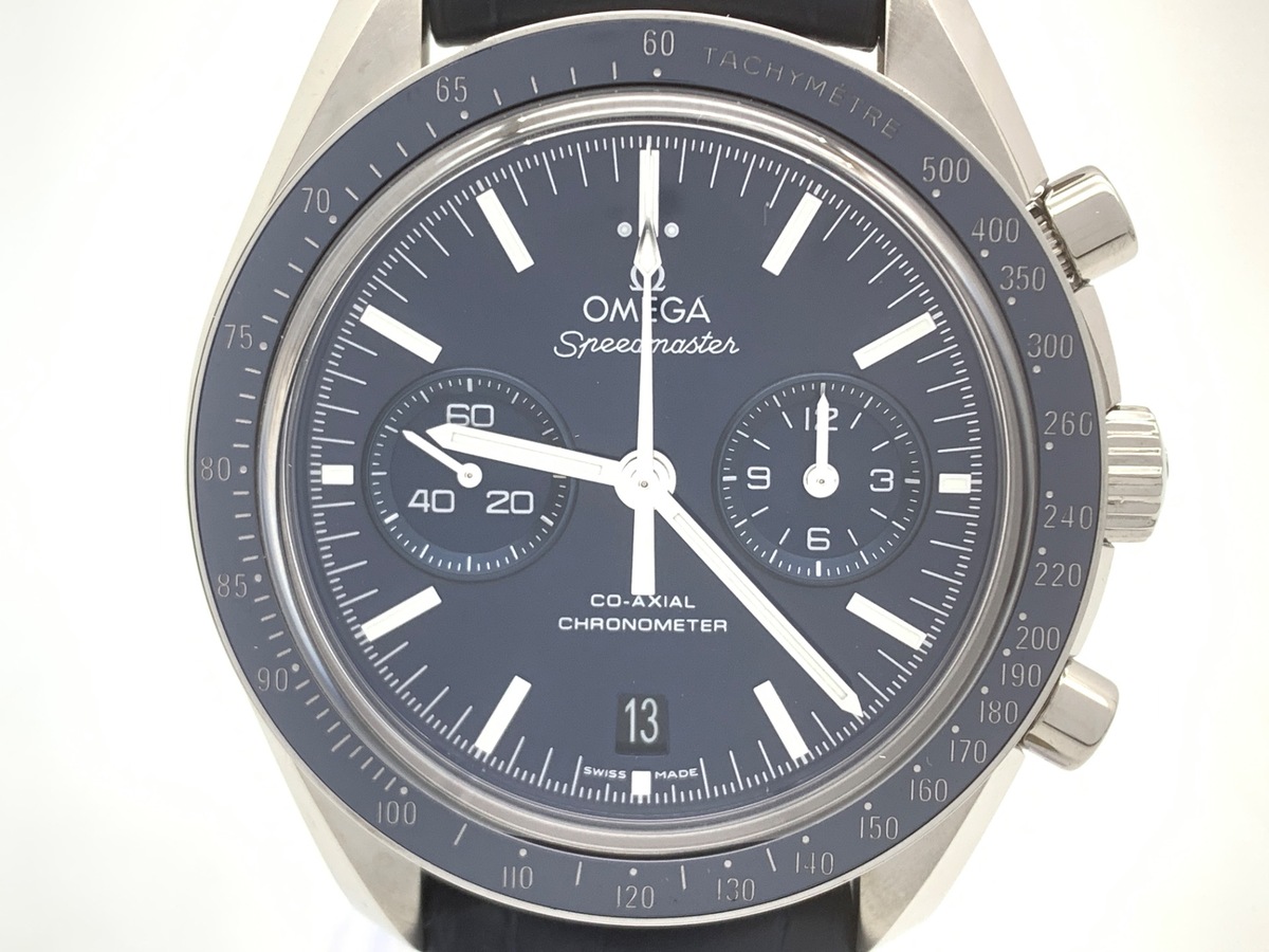 オメガ(OMEGA) スピードマスター ムーンウォッチ ブルー 311.93.44.51.03.001 チタン