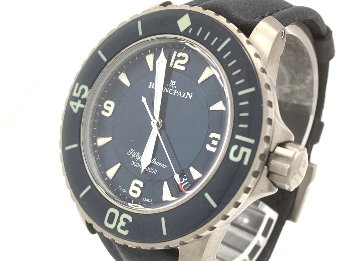 ブランパン フィフティファゾムス ブルー 5015-12B40-O52A チタン