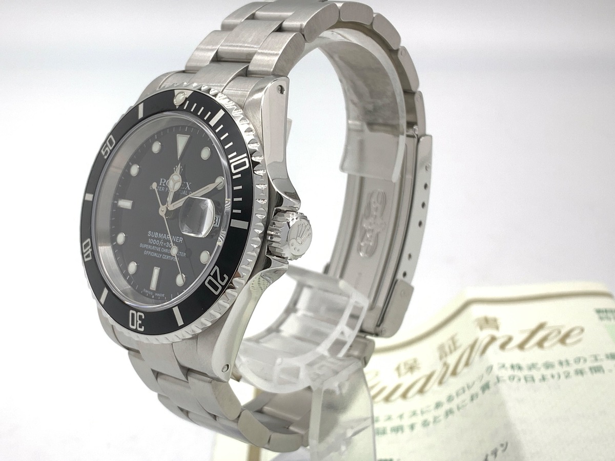 ロレックス(ROLEX) サブマリーナー デイト ブラック 16610 ステンレススティール クロノメーター表記