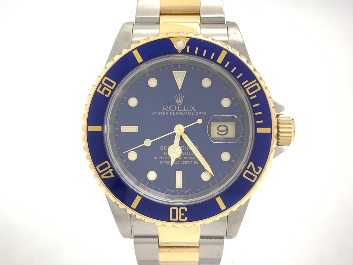 ロレックス(ROLEX) サブマリーナー デイト ブルー 16613LB ステンレススティール/イエローゴールド