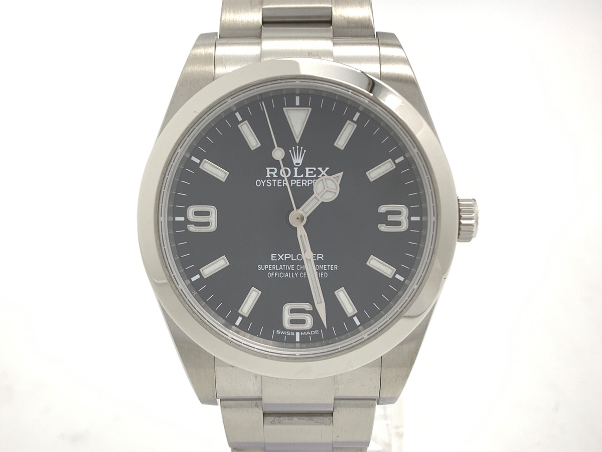 中古：A(美品)】ロレックス(ROLEX) エクスプローラーI ブラック 214270 