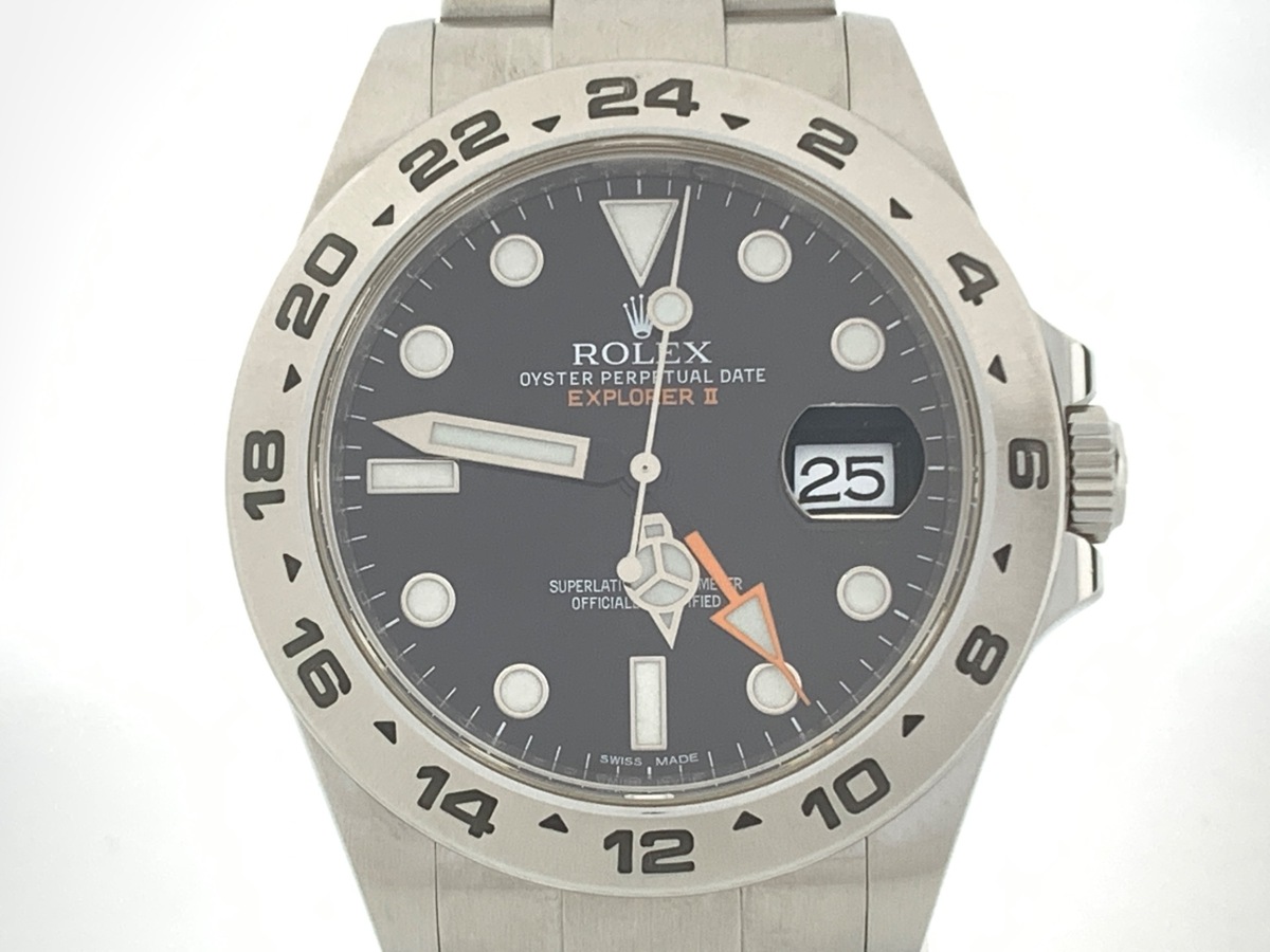 ロレックス(ROLEX) エクスプローラーII ブラック 216570 ステンレススティール