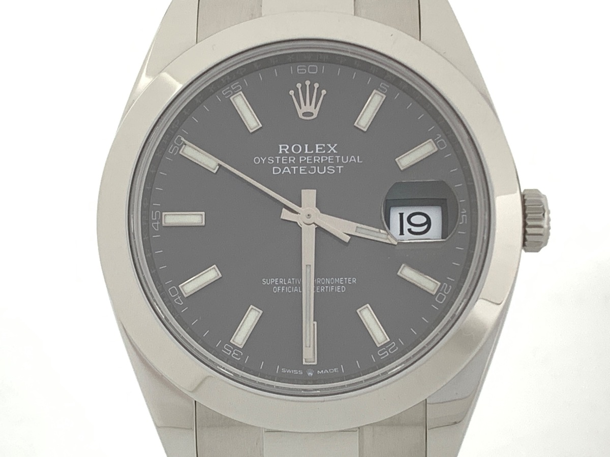 ロレックス(ROLEX) デイトジャスト 41 スレート [グレー系] 126300 ステンレススティール オイスターブレス