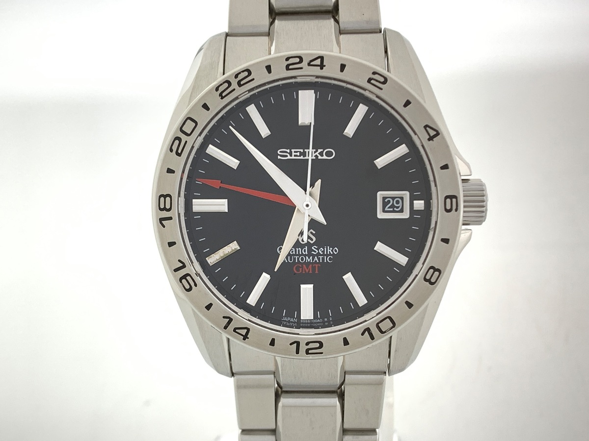 グランドセイコー メカニカル GMT ブラック SBGM001/9S56-00A0 ステンレススティール