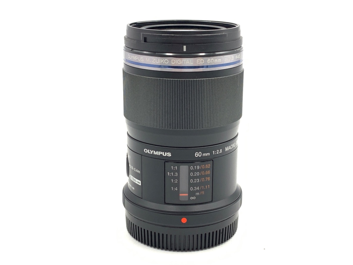【美品】OLYMPUS ED60mm f2.8Macroフード＆フィルター付 中古：B(並品)】オリンパス M.ZUIKO DIGITAL ED 60mm F2.8 Macro