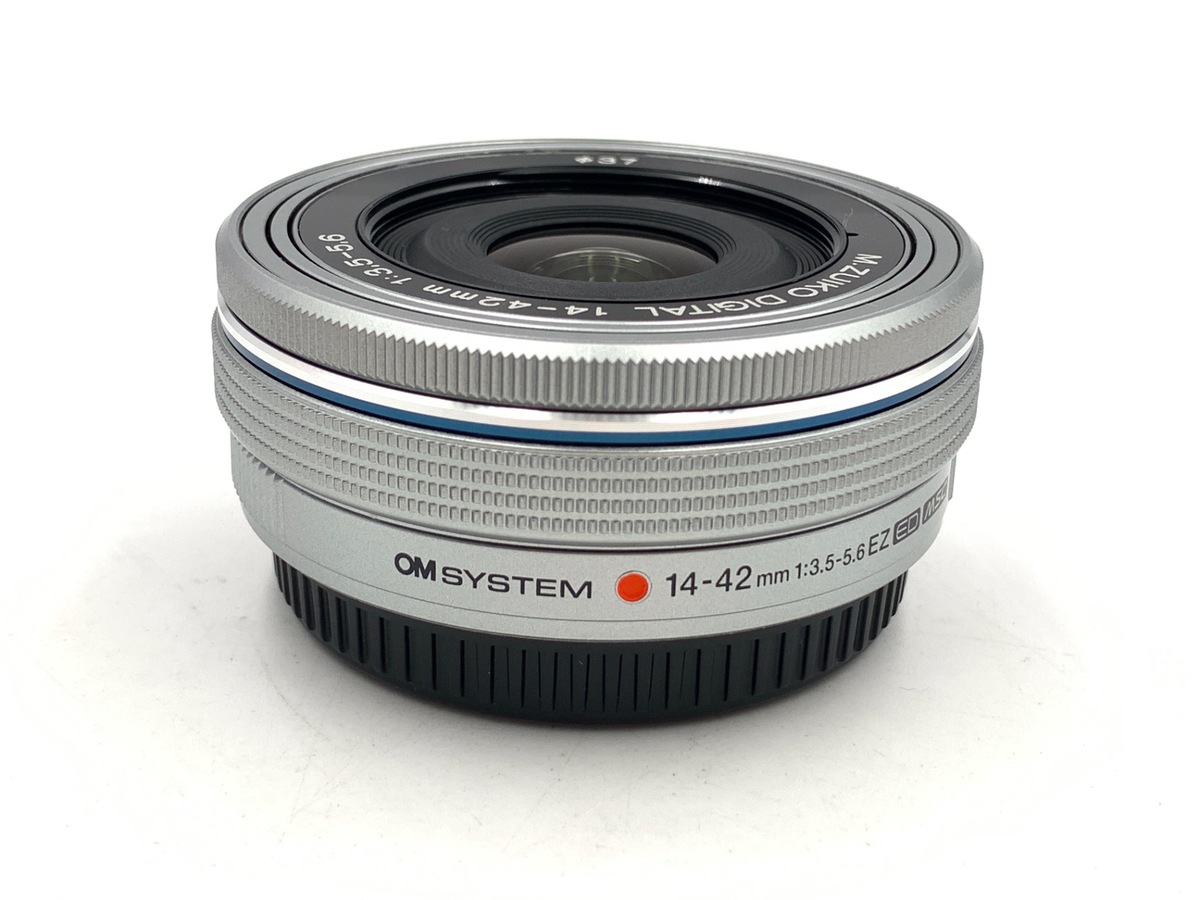 OLYMPUS M.ZUIKO レンズ14-42mm F3.5-5.6 EZ 中古】OM SYSTEM M.ZUIKO ED 14-42mm F3.5-5.6 EZ シルバー｜｜カメラ