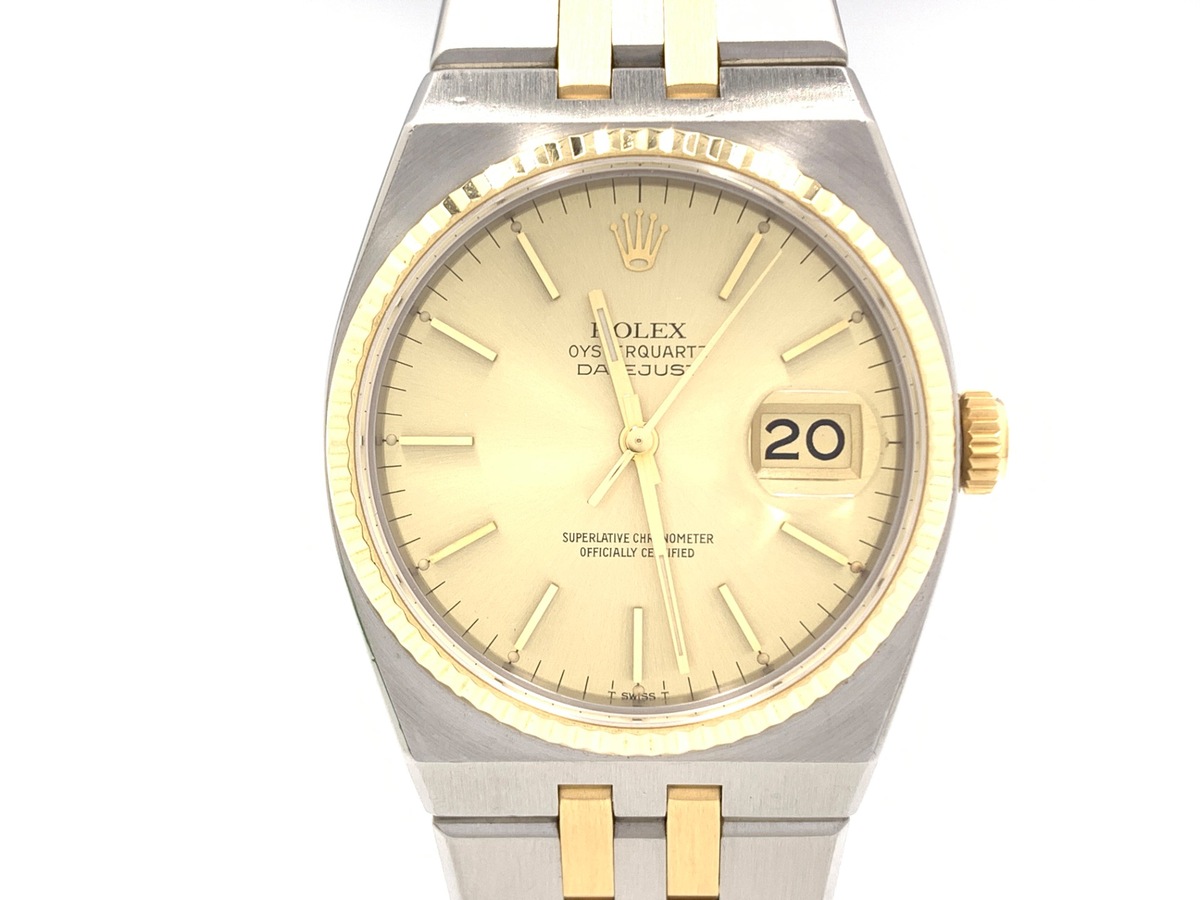 ロレックス(ROLEX) デイトジャスト オイスタークォーツ シャンパン [ゴールド系] 17013 ステンレススティール/イエローゴールド